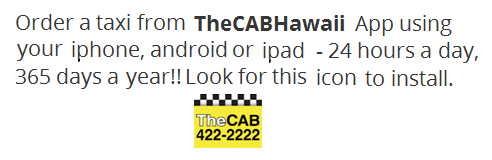 Hawaii Taxi Cab Service|Oahu|The Cab